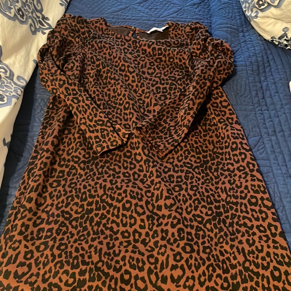 Loft Print Dress. Small. Long Sleeve